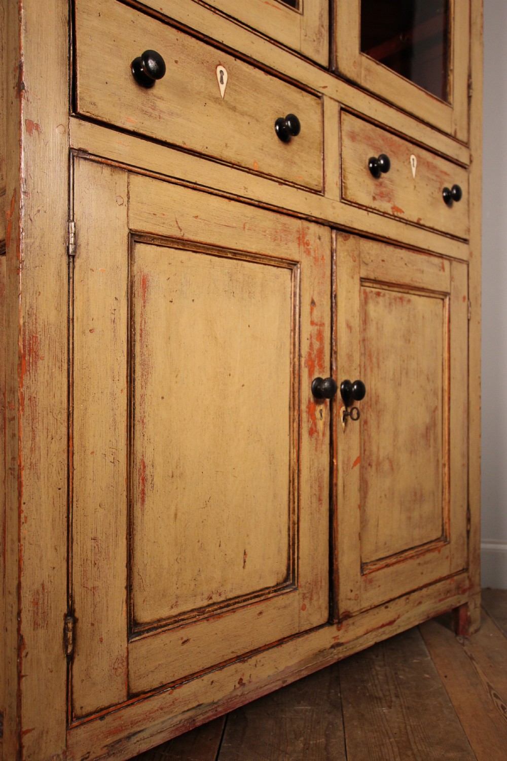 Georgian Glazed Cupboard in Old Paint View III