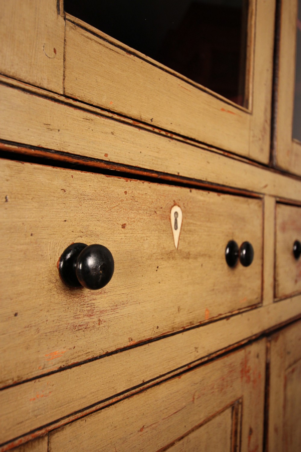 Georgian Glazed Cupboard in Old Paint View IV
