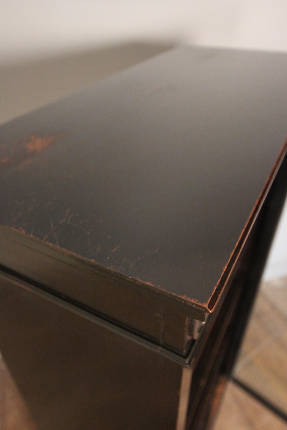 19th C. Ebonised Glazed Bookcase Cabinet View VI