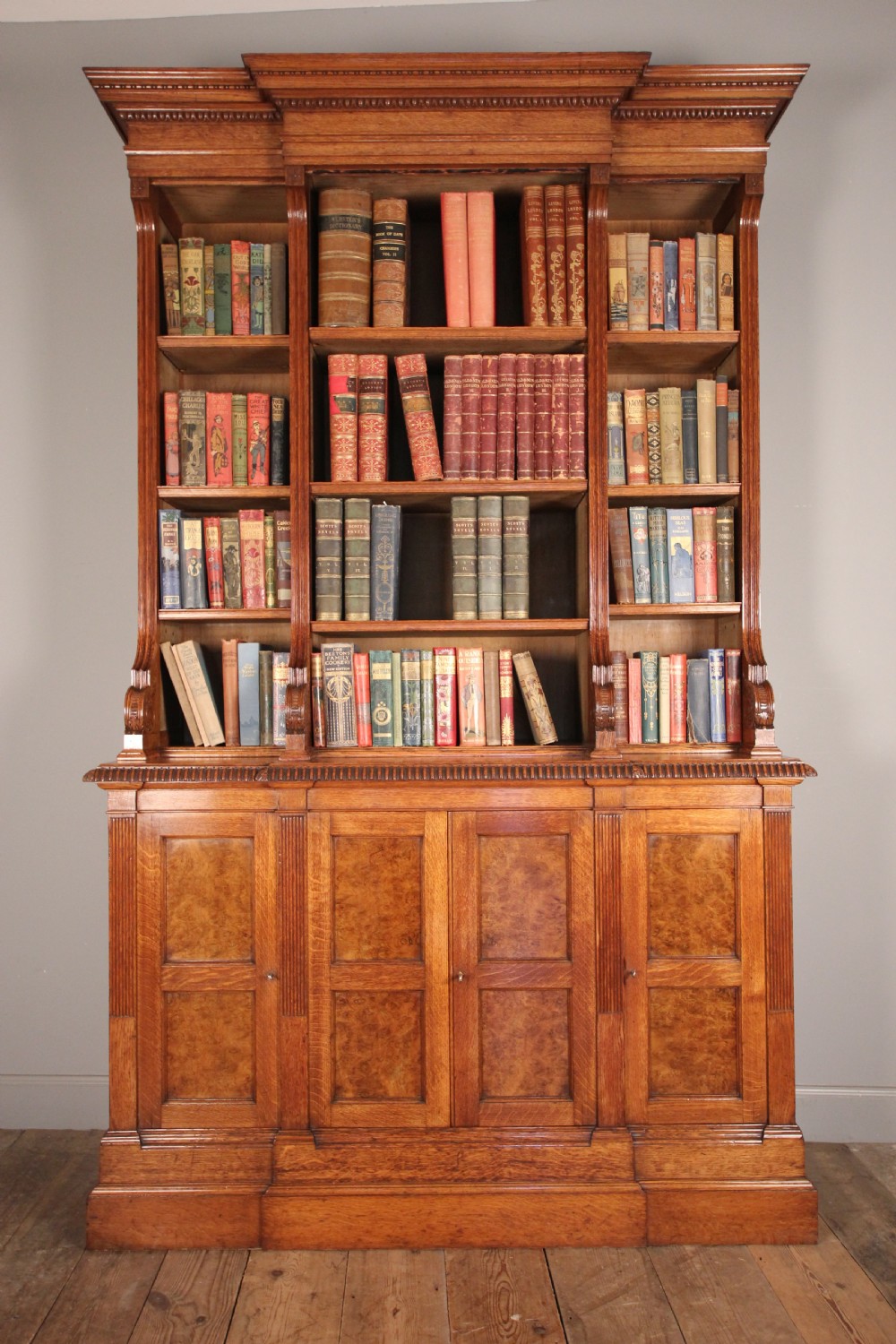 Superb Pollard Oak Bookcase