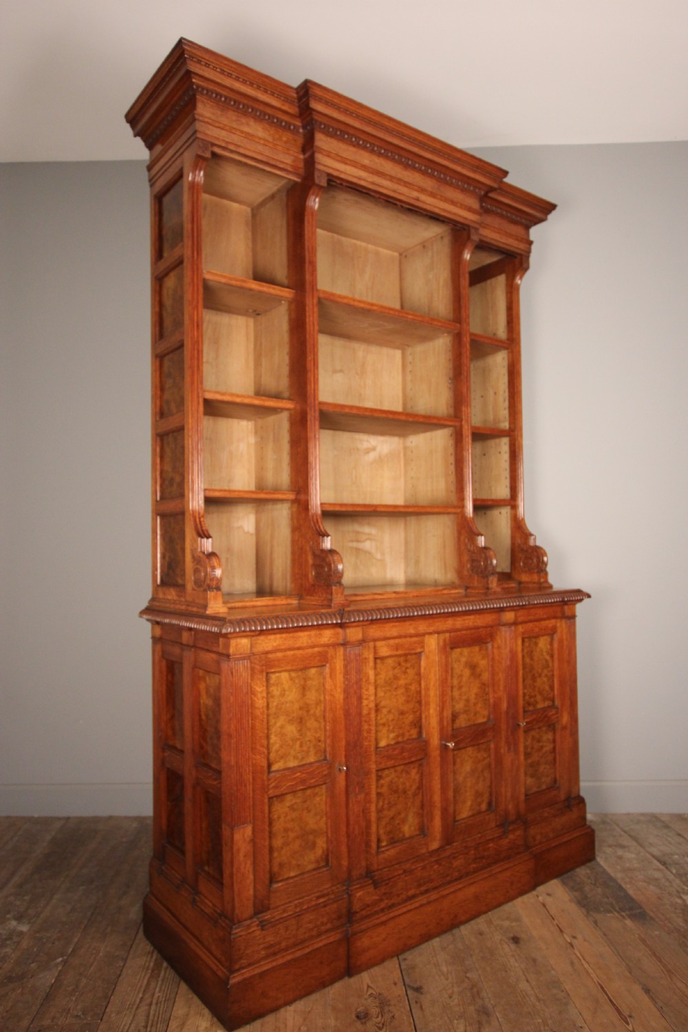Superb Pollard Oak Bookcase View II