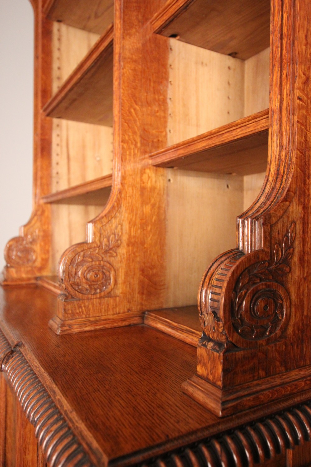 Superb Pollard Oak Bookcase View VII
