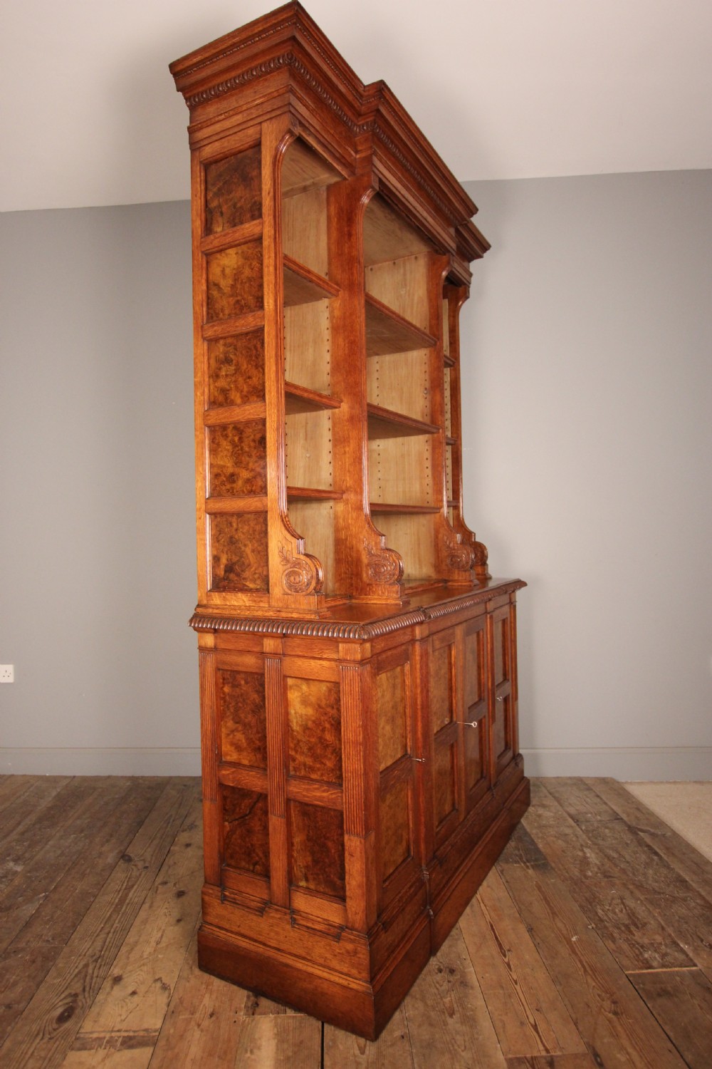 Superb Pollard Oak Bookcase View X