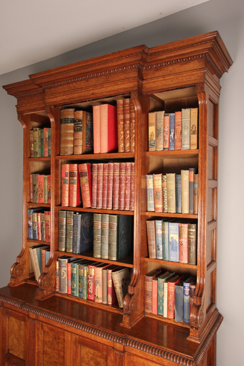 Superb Pollard Oak Bookcase View XI