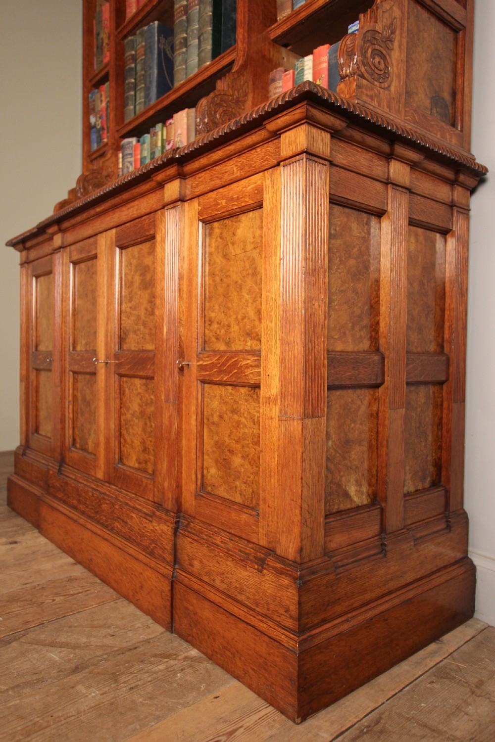 Superb Pollard Oak Bookcase View XII
