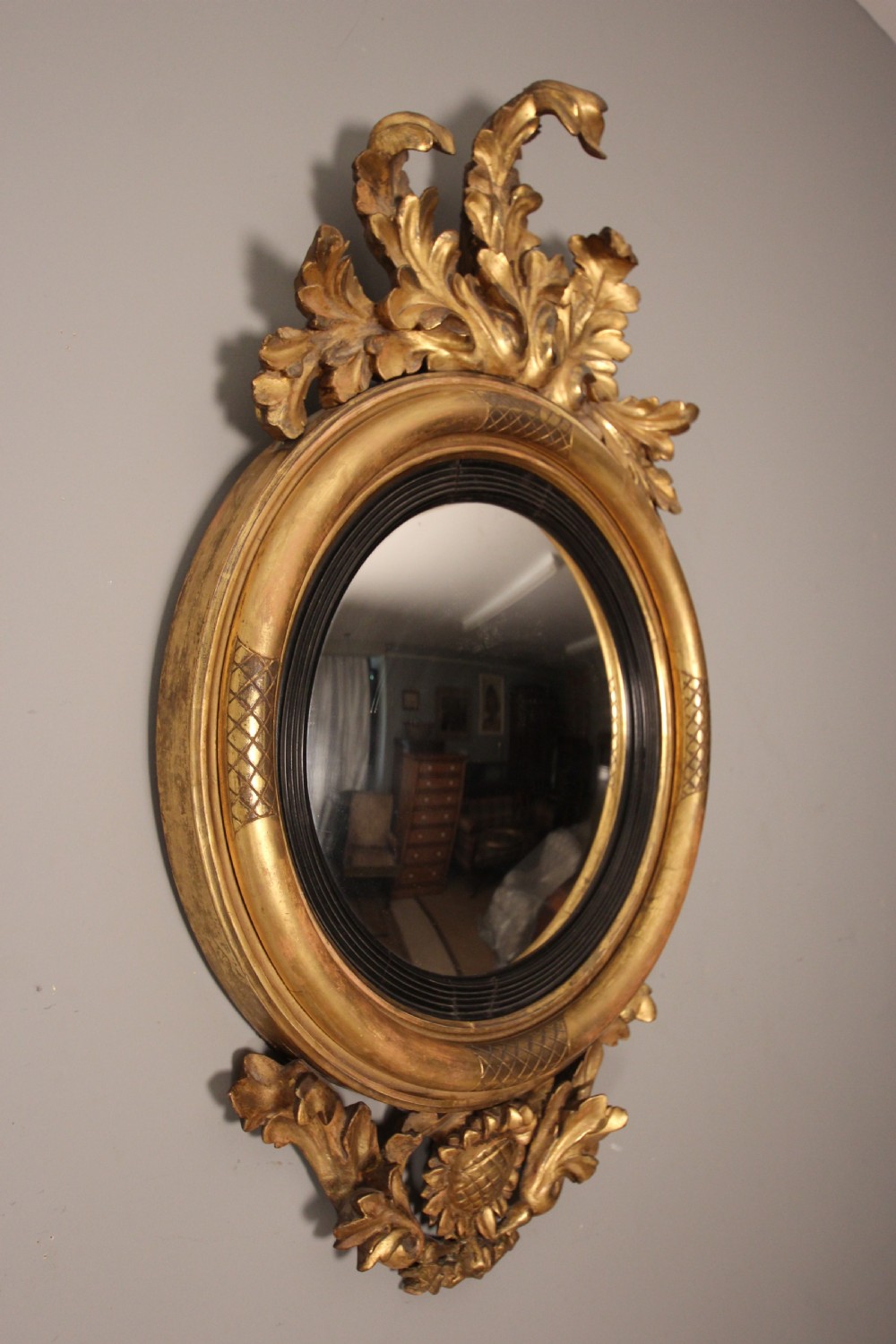 Regency Giltwood Convex Mirror View III