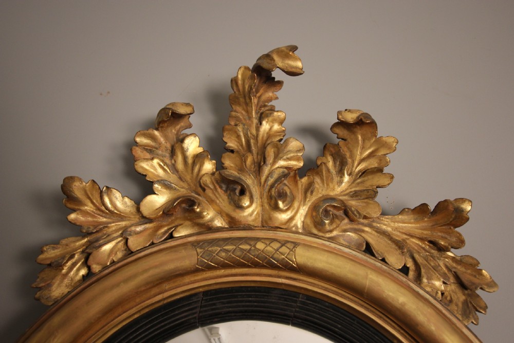 Regency Giltwood Convex Mirror View IV