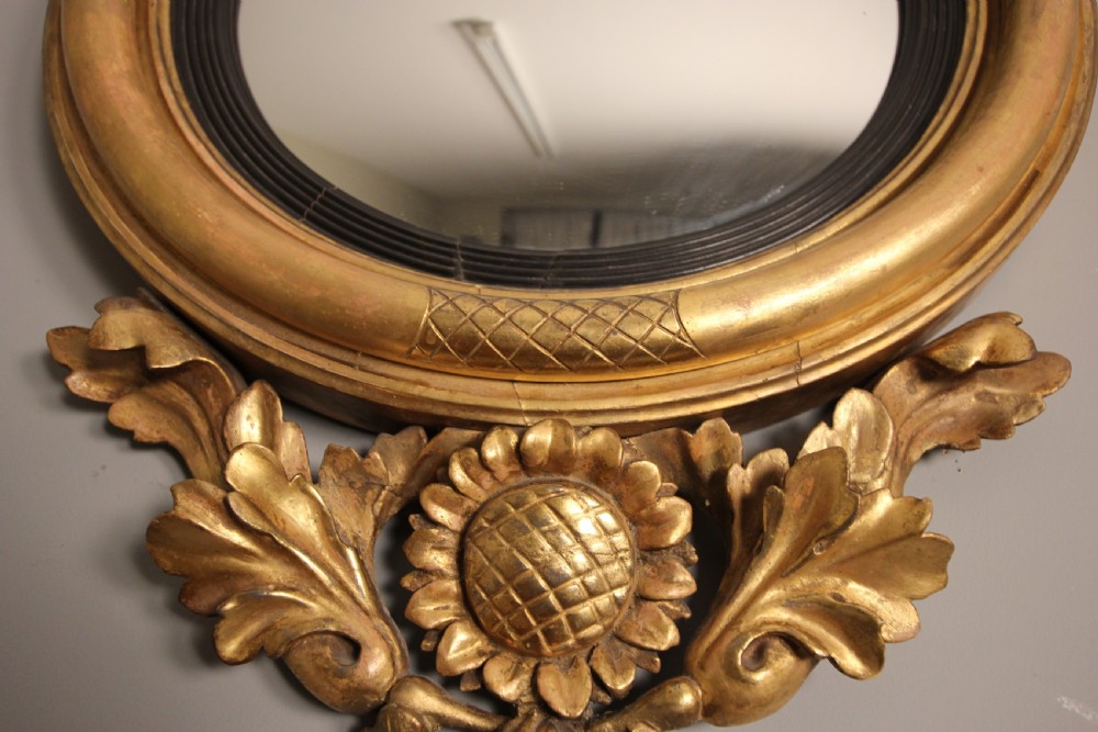 Regency Giltwood Convex Mirror View V