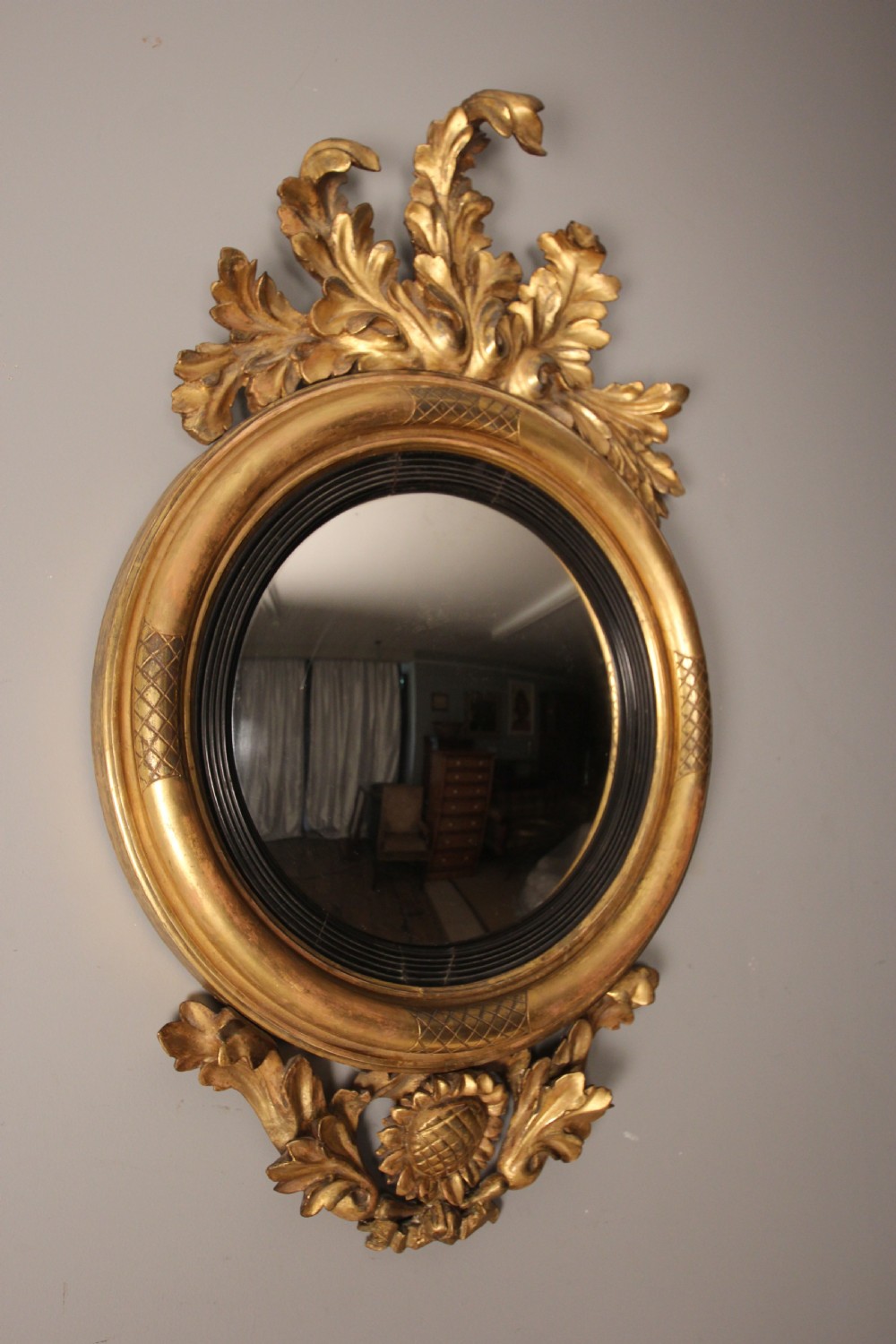 Regency Giltwood Convex Mirror View VII