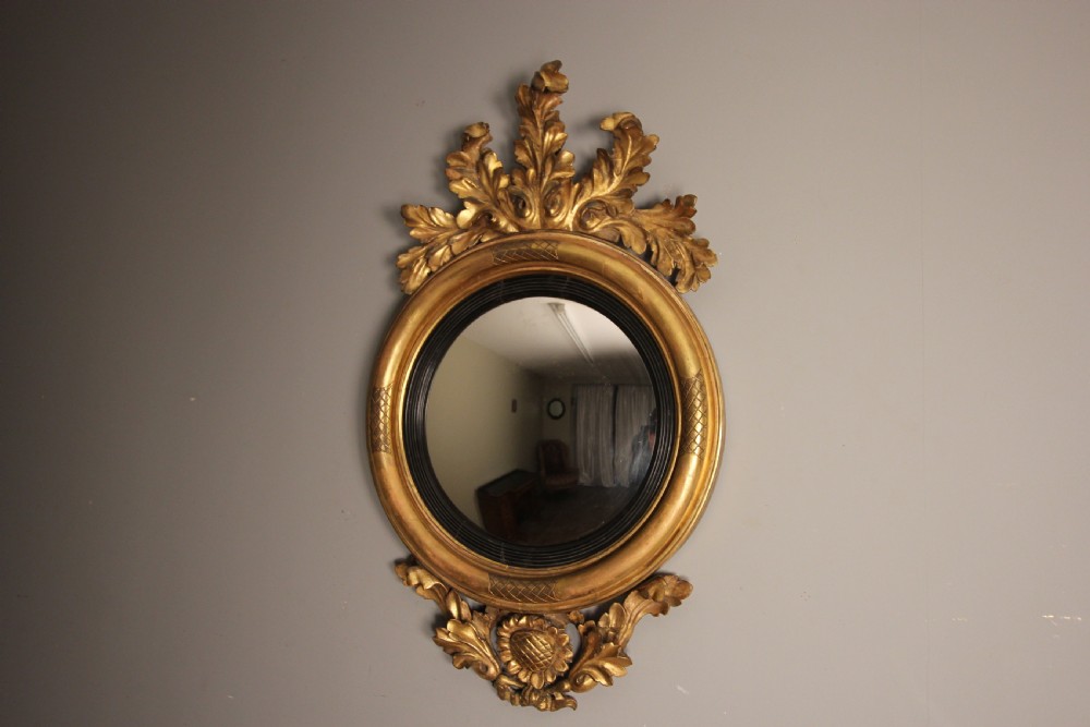 Regency Giltwood Convex Mirror View VIII