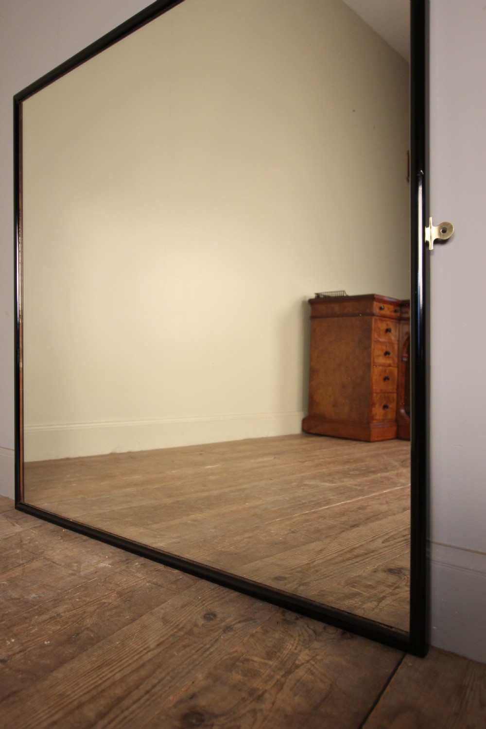 Early 20th C. Ebonised Outfitters Mirror View III