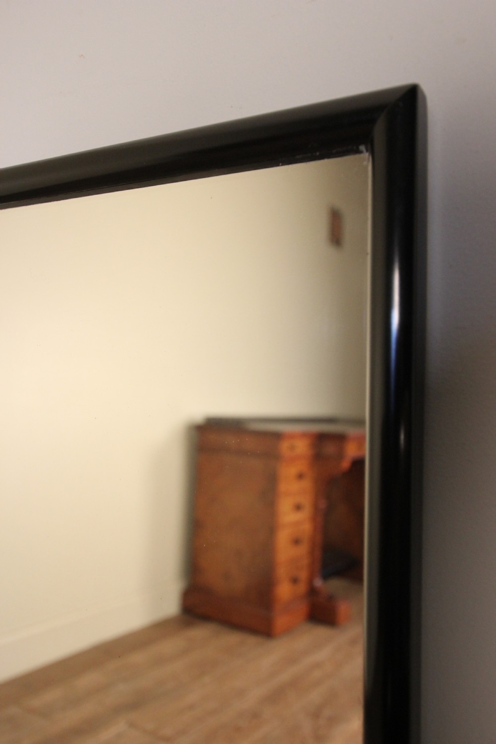Early 20th C. Ebonised Outfitters Mirror View IV