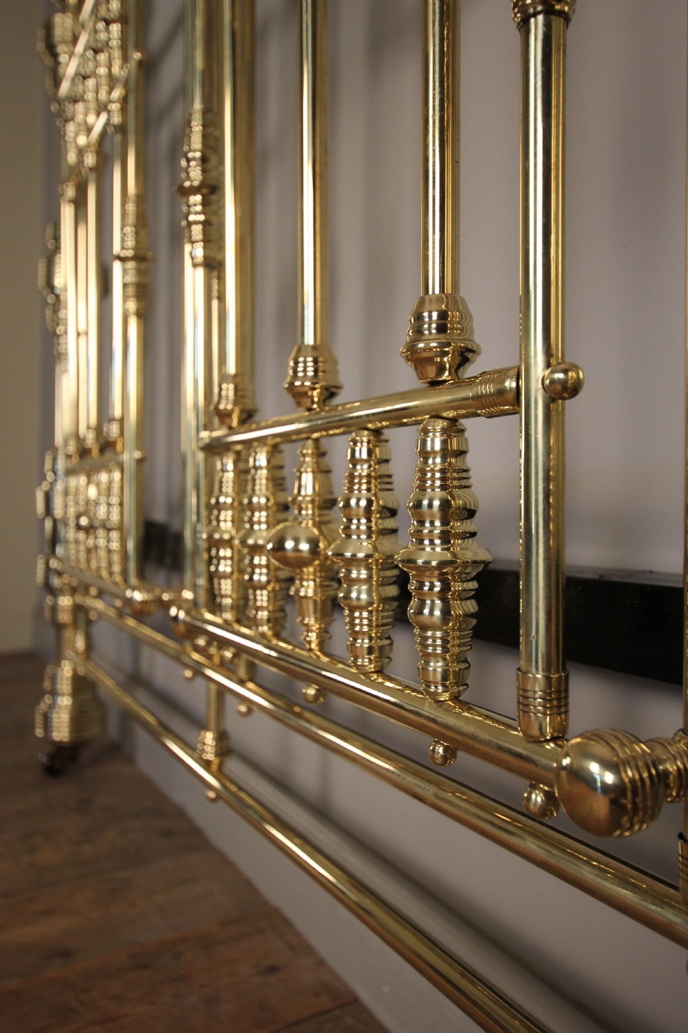 Outstanding 19th C. Brass Double Bed (4 ft 6
