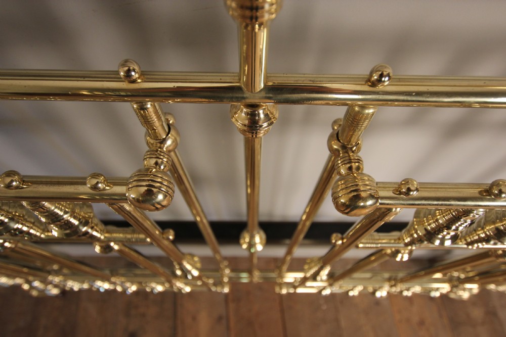Outstanding 19th C. Brass Double Bed (4 ft 6
