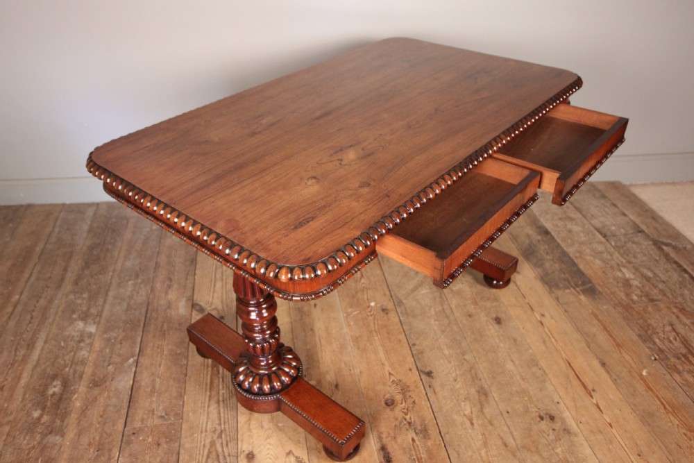 Gillows George IV Rosewood Library Table View XIII