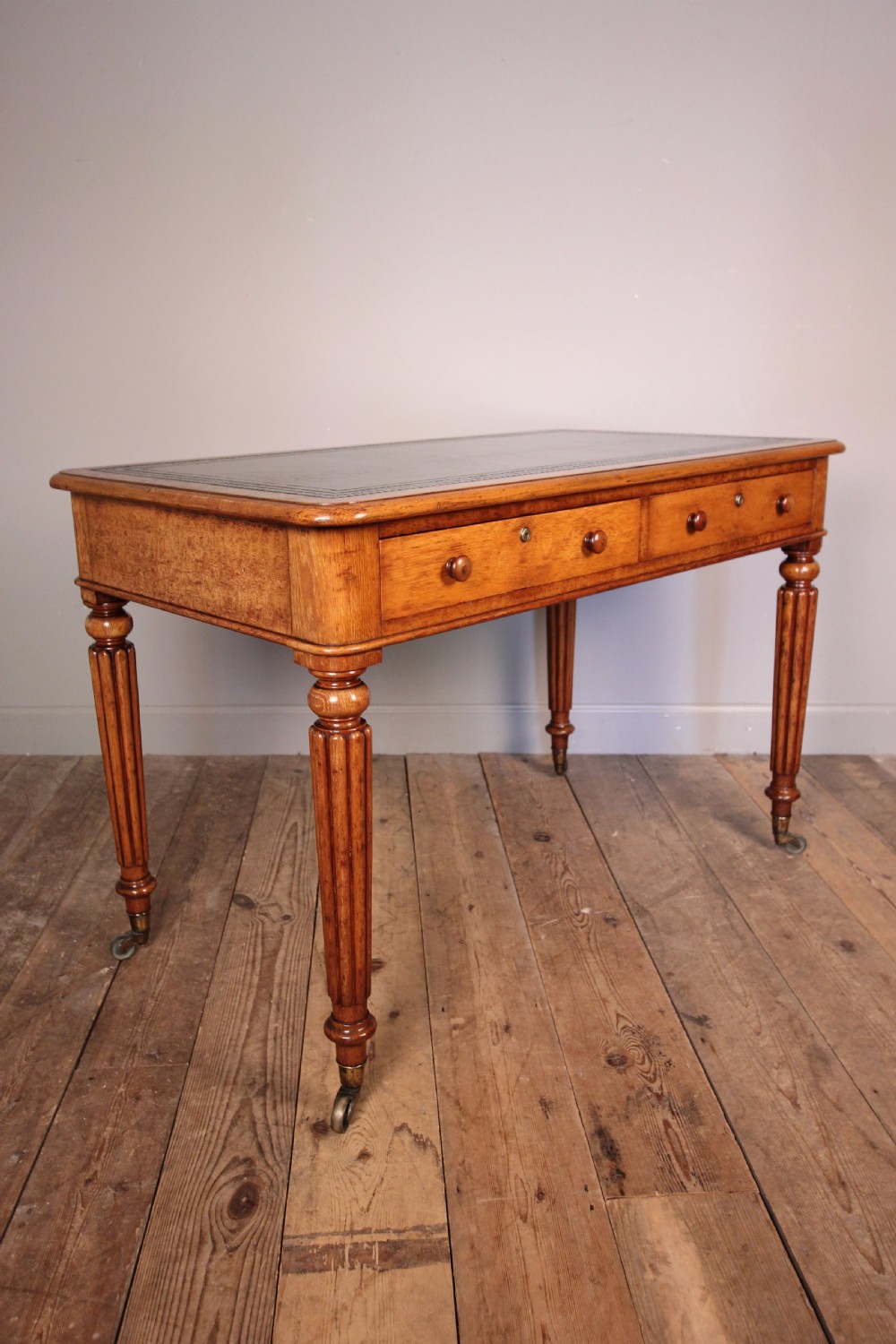 19th C Oak Library Writing Table