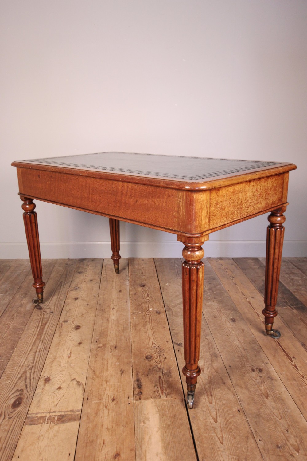 19th C Oak Library Writing Table View II