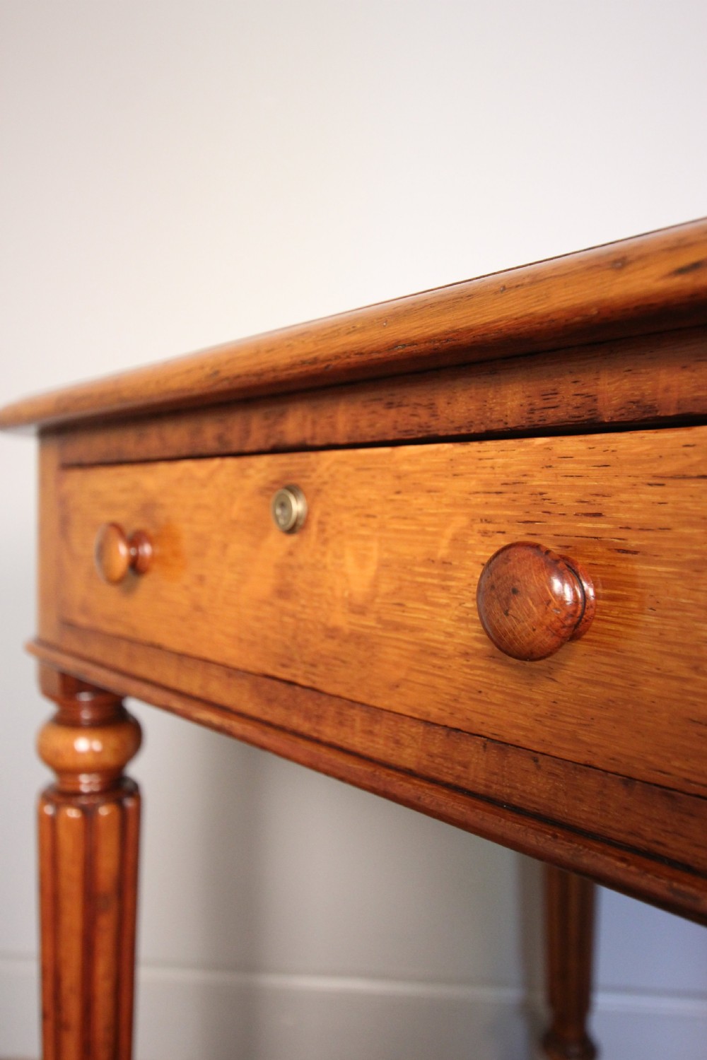 19th C Oak Library Writing Table View VII