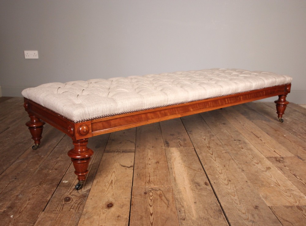 Superb Large Mahogany Centre Stool