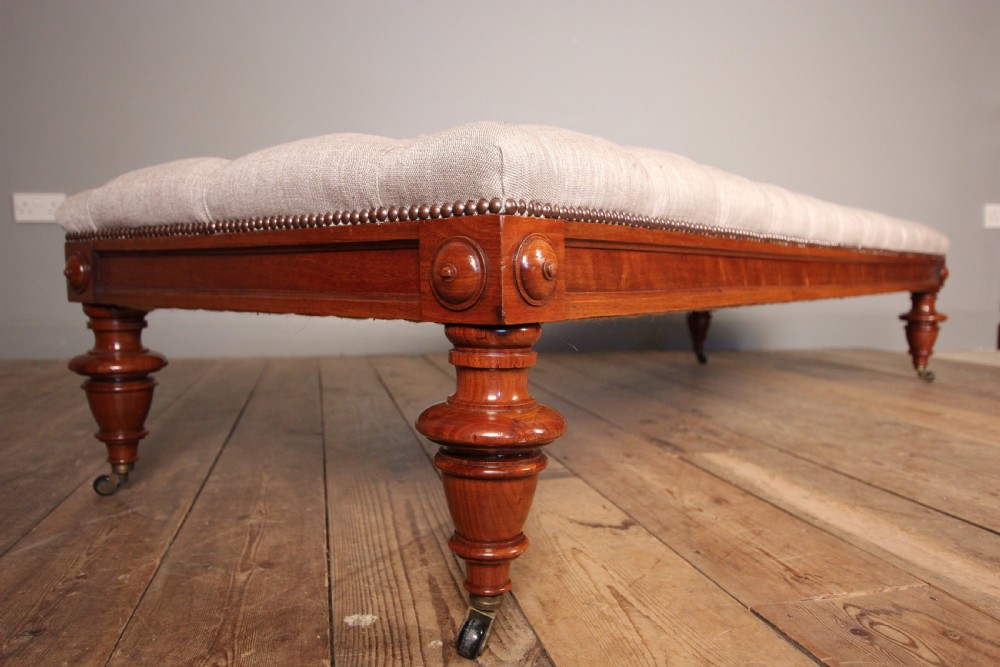 Superb Large Mahogany Centre Stool View III