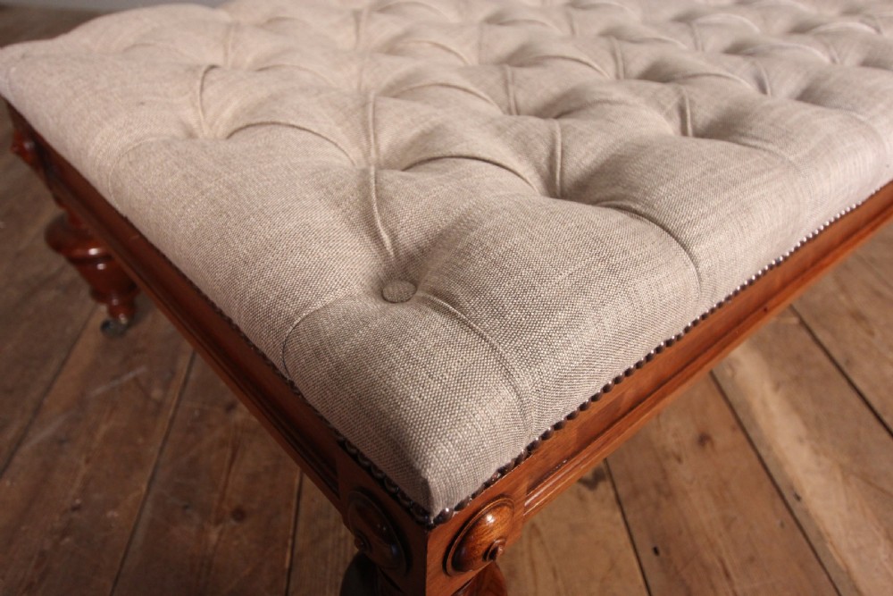 Superb Large Mahogany Centre Stool View VI