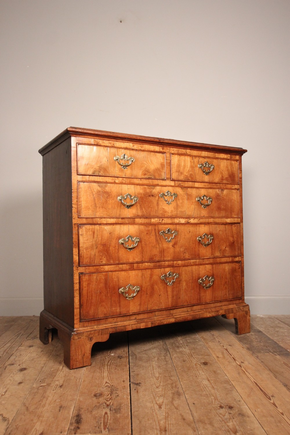 George II Figured Walnut Chest of Drawers