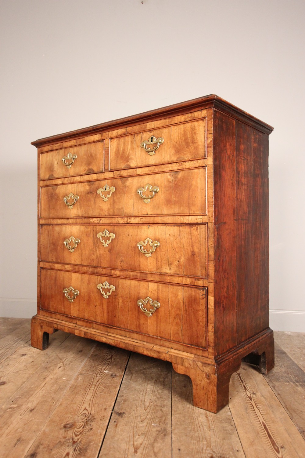 George II Figured Walnut Chest of Drawers View II