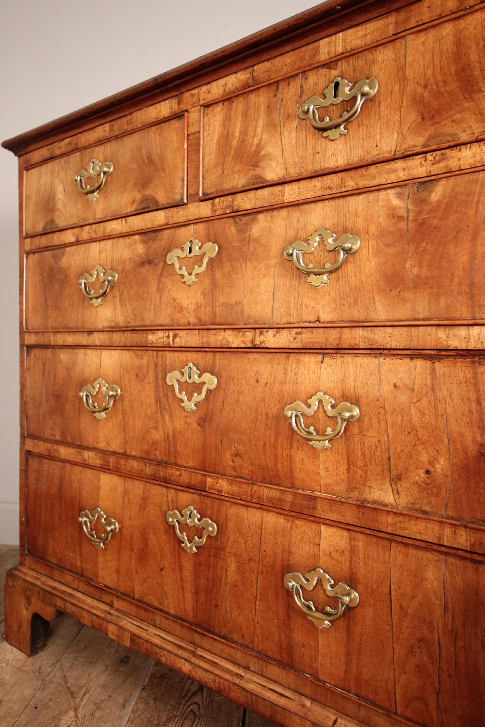 George II Figured Walnut Chest of Drawers View VI
