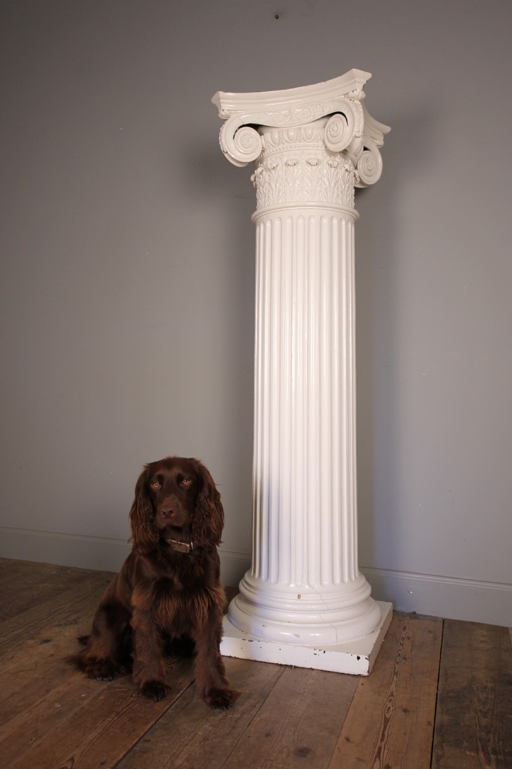 Country House 19th Century Ionic Column Jardiniere Stand View II