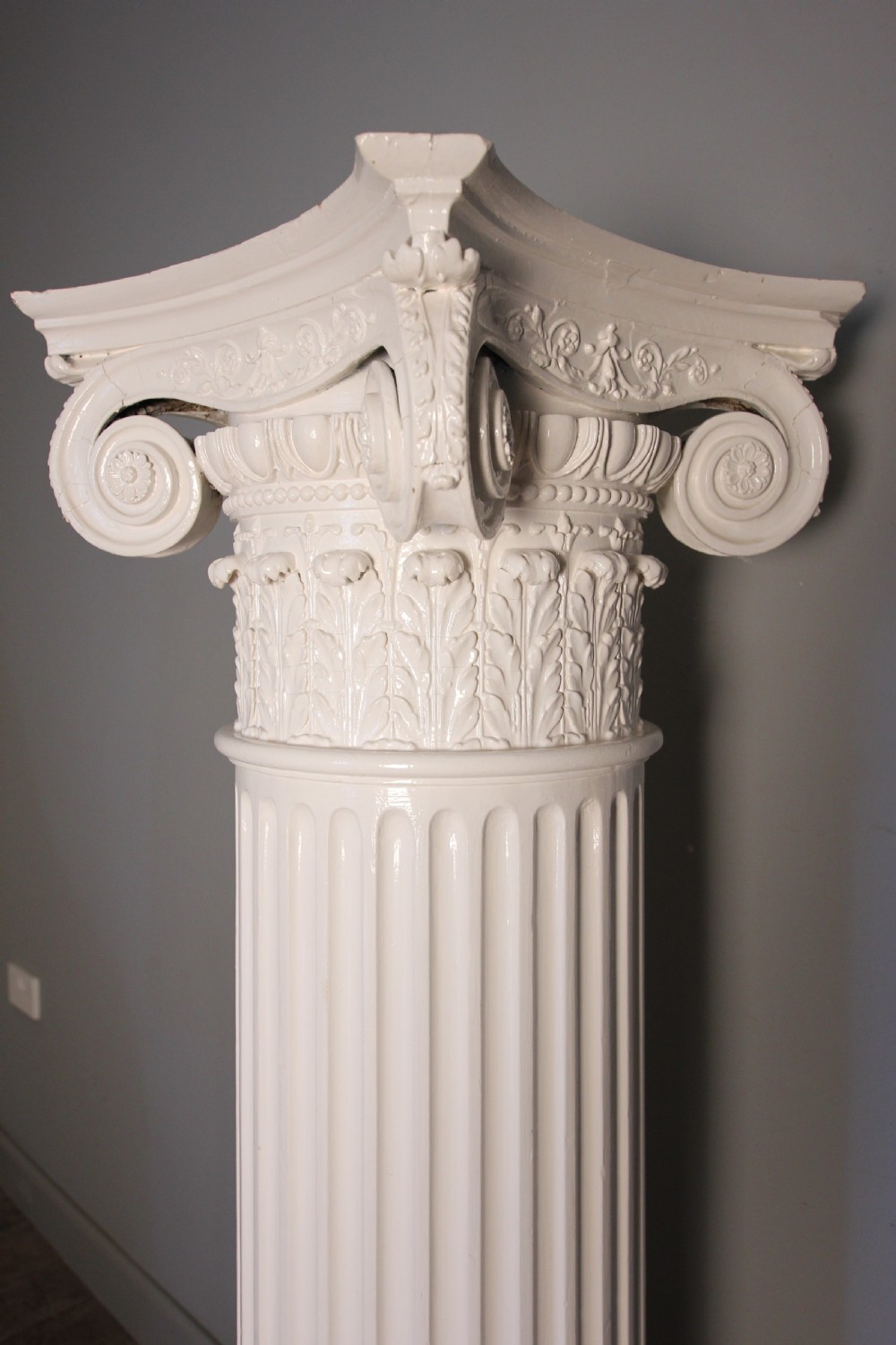 Country House 19th Century Ionic Column Jardiniere Stand View III