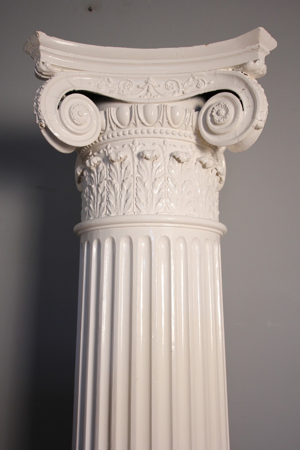 Country House 19th Century Ionic Column Jardiniere Stand View IV