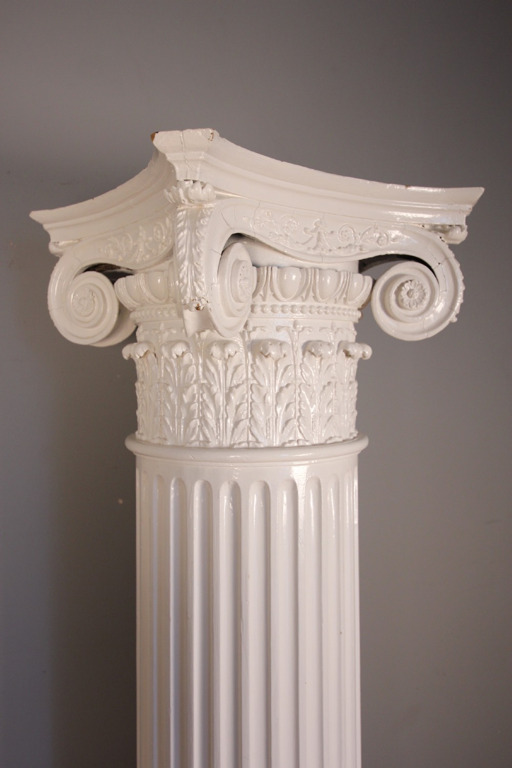 Country House 19th Century Ionic Column Jardiniere Stand View V