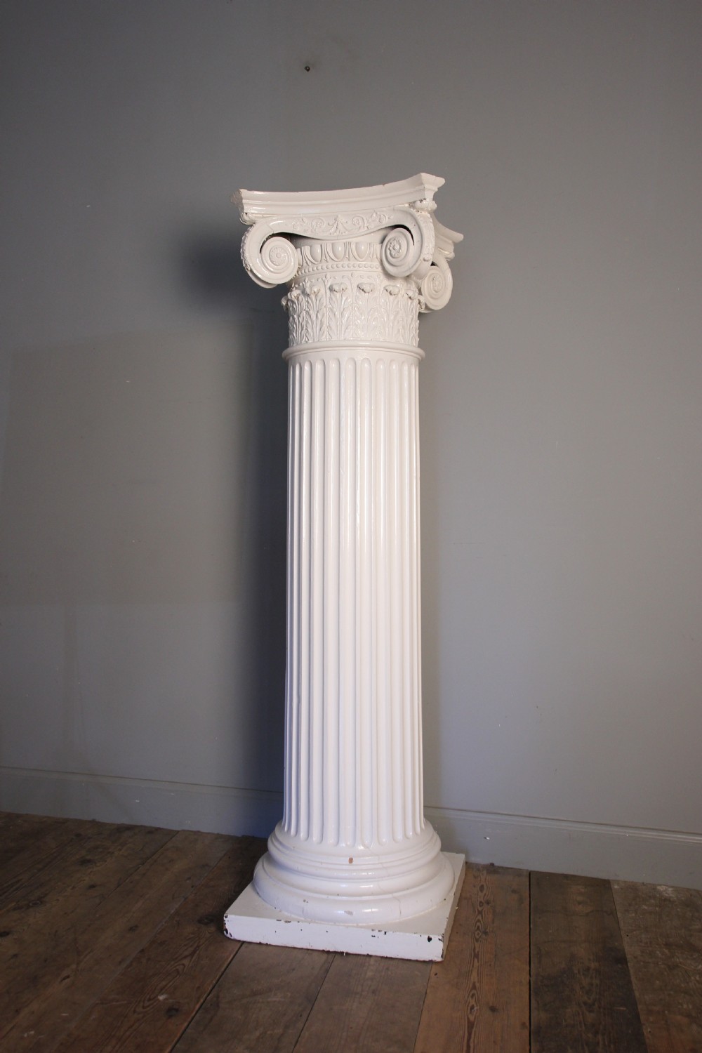 Country House 19th Century Ionic Column Jardiniere Stand View VI