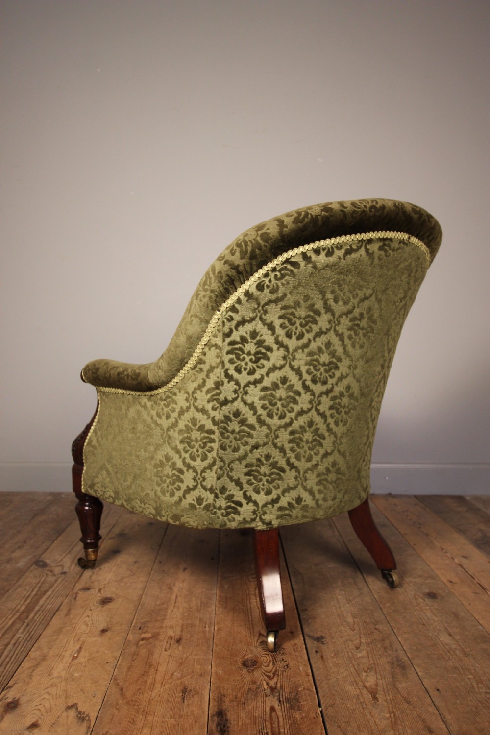 Beautiful Mahogany Upholstered Armchair View III