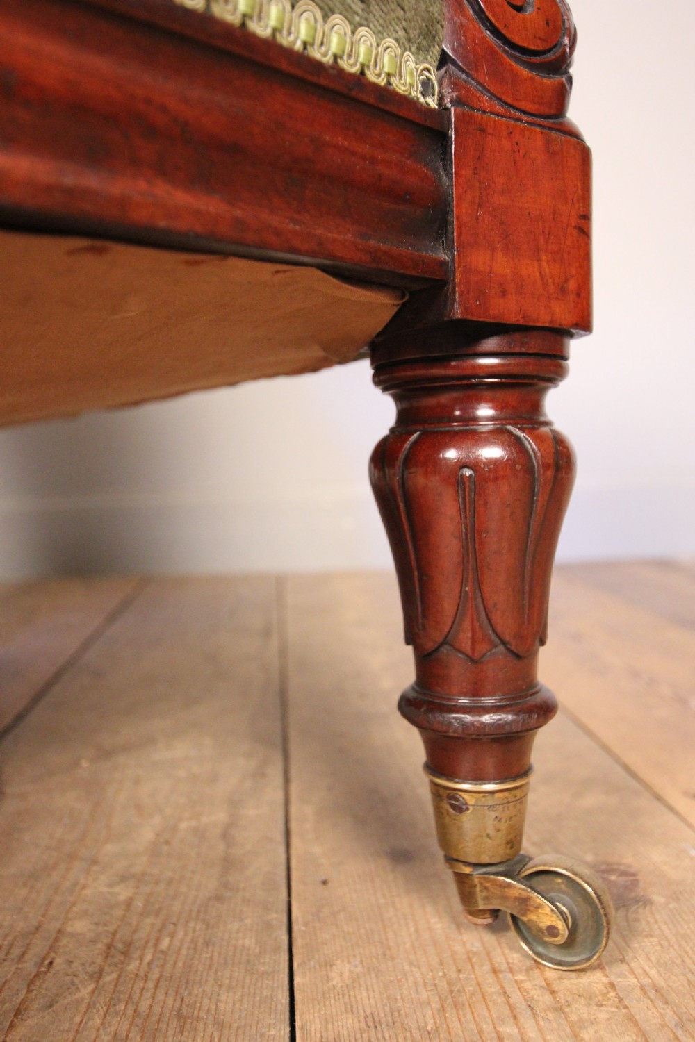 Beautiful Mahogany Upholstered Armchair View V