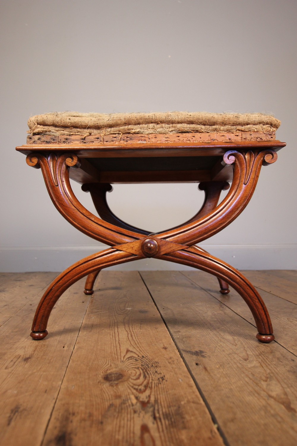William IV Rosewood X Frame Stool View II