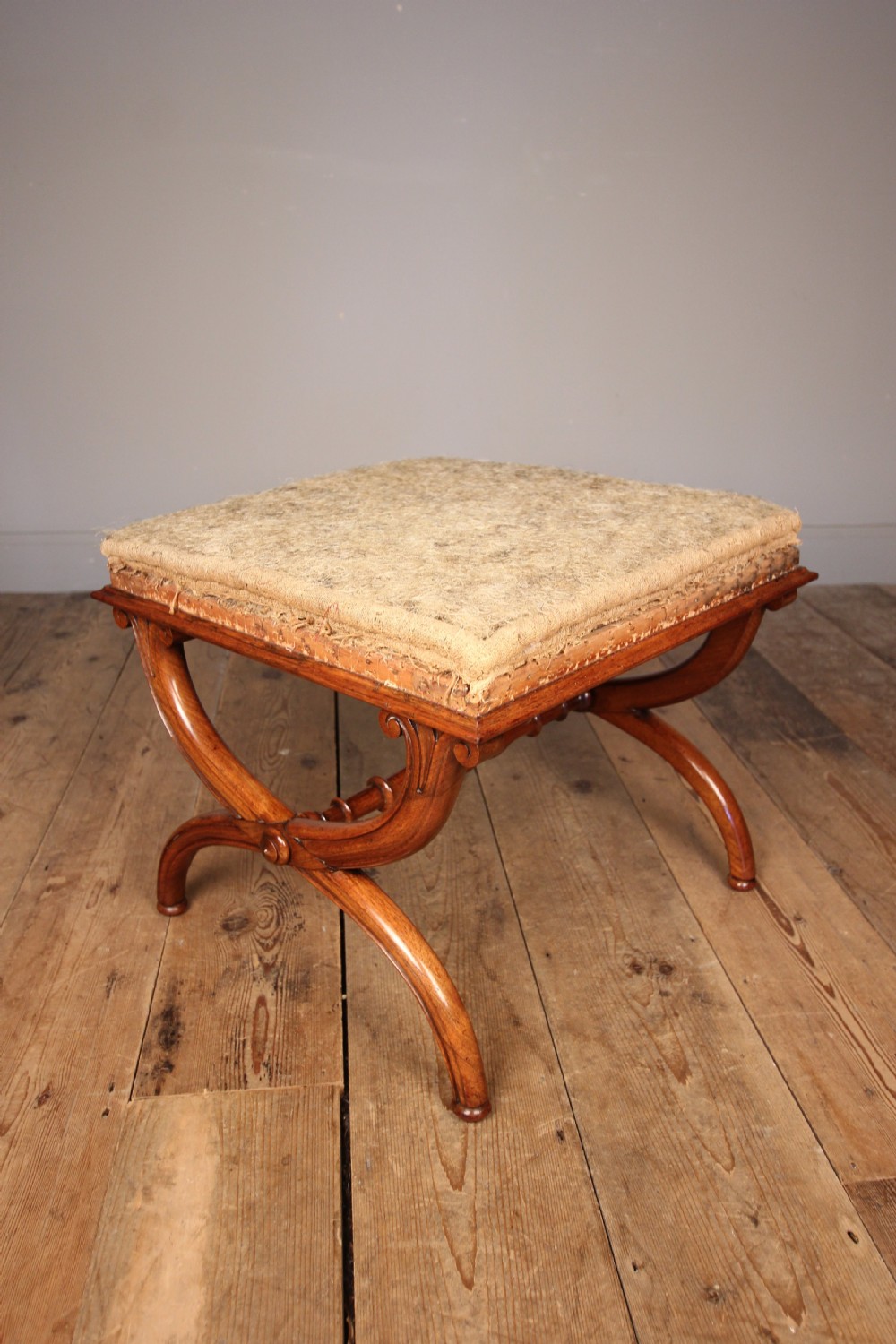 William IV Rosewood X Frame Stool View III
