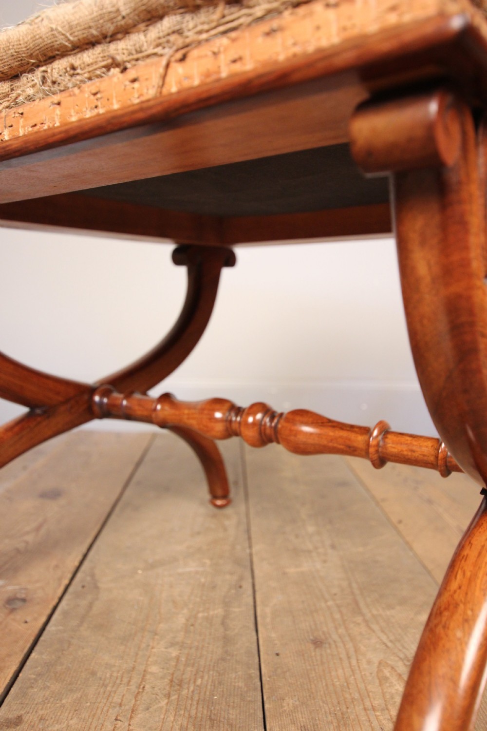 William IV Rosewood X Frame Stool View IV