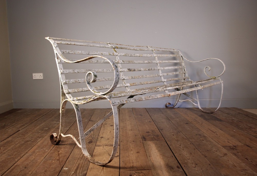 Stunning Victorian Strap Work Iron Bench
