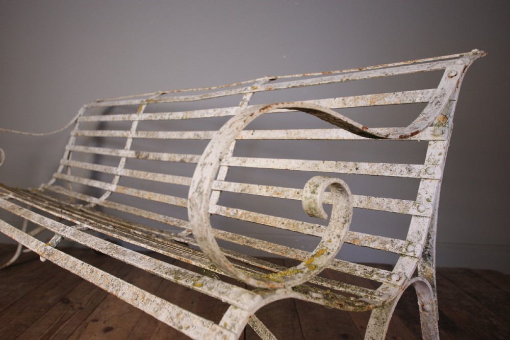 Stunning Victorian Strap Work Iron Bench View II