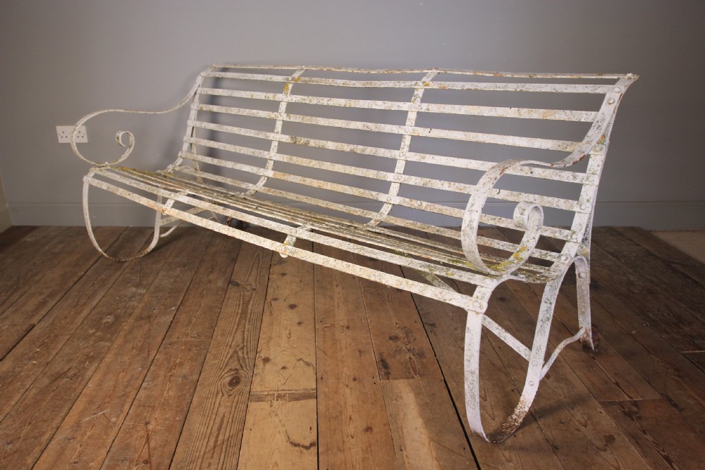 Stunning Victorian Strap Work Iron Bench View III