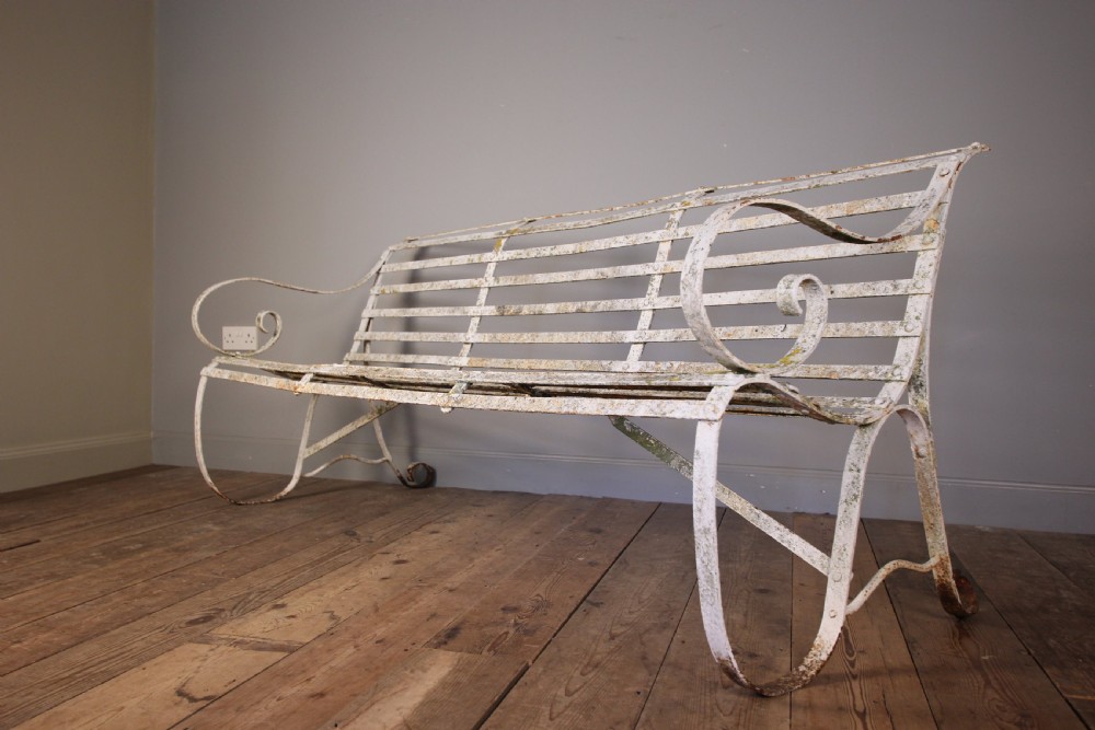 Stunning Victorian Strap Work Iron Bench View IV