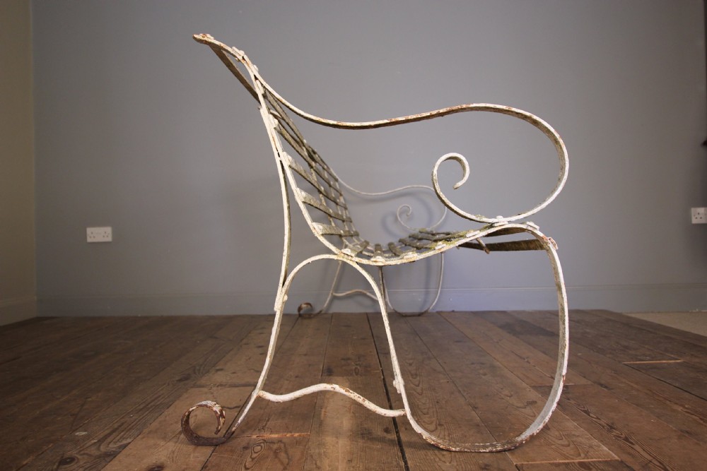 Stunning Victorian Strap Work Iron Bench View VI