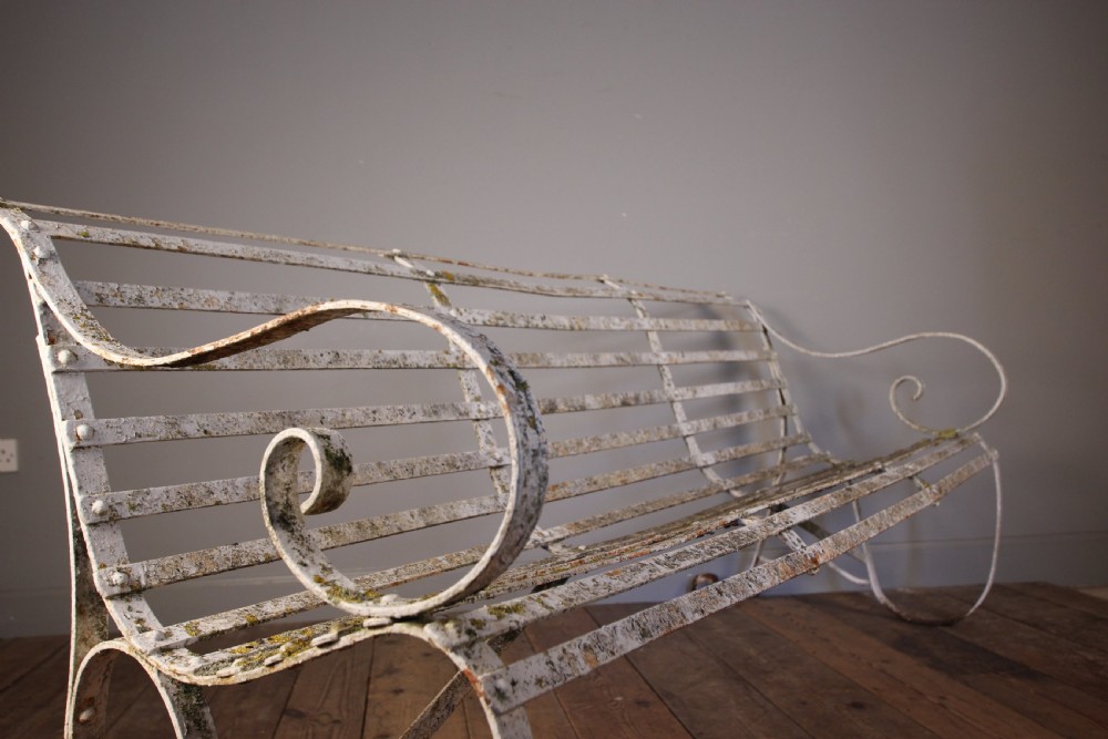 Stunning Victorian Strap Work Iron Bench View VII