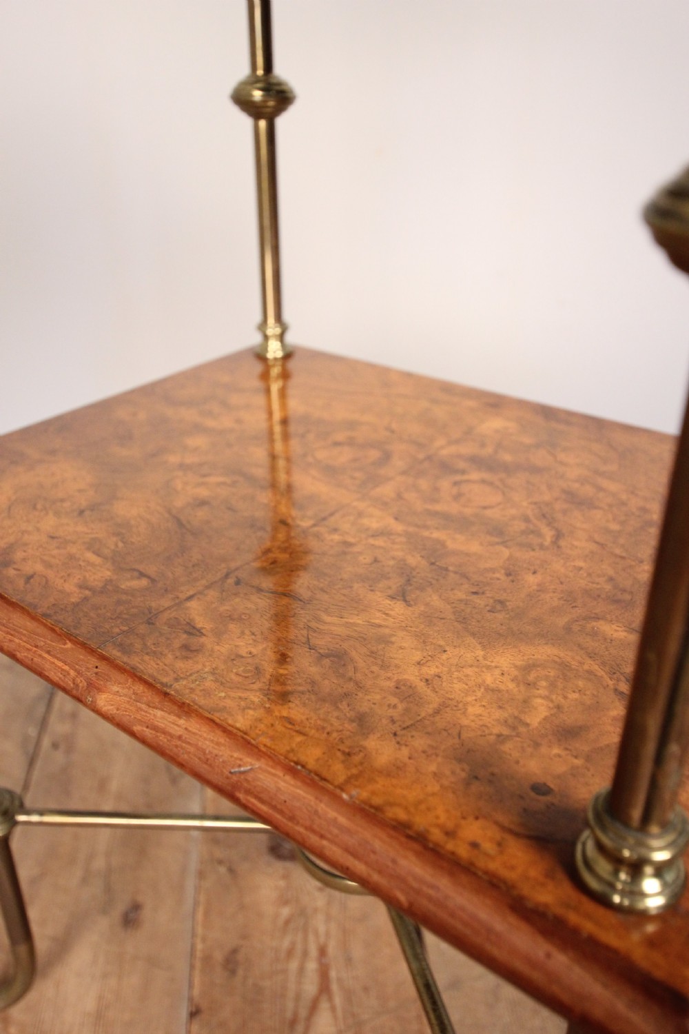 Stylish 19th Century Burr Walnut Etagere Whatnot View VI