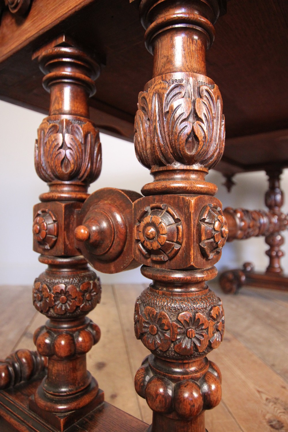 Superb Oak Library Centre Table in the manner of Richard Bridgens View V