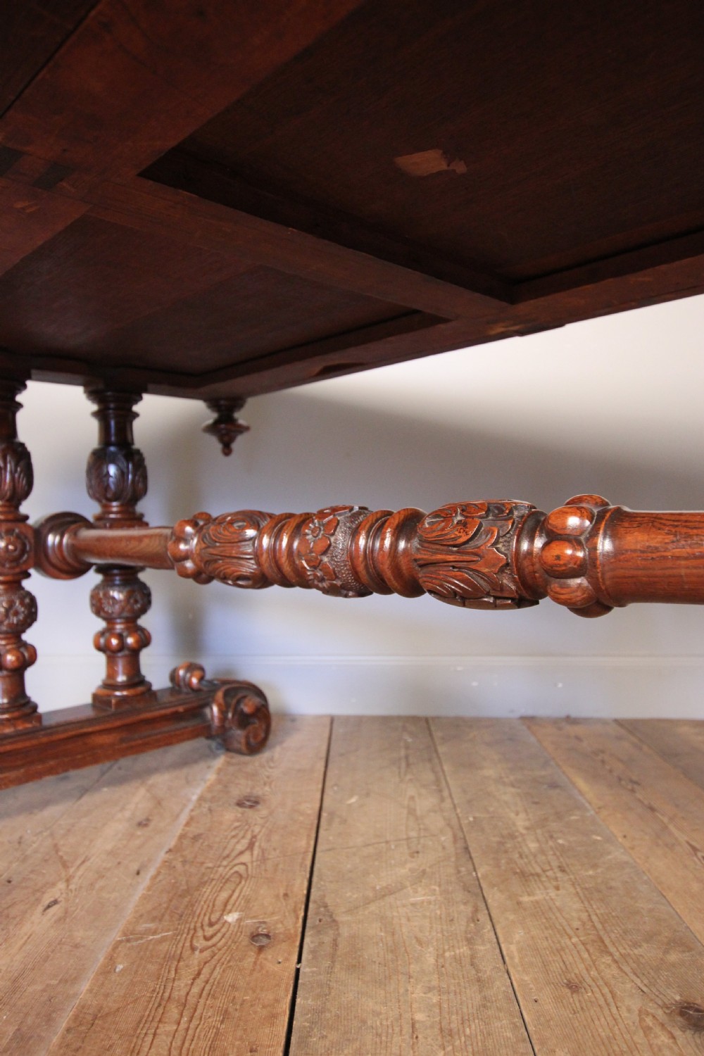 Superb Oak Library Centre Table in the manner of Richard Bridgens View VII