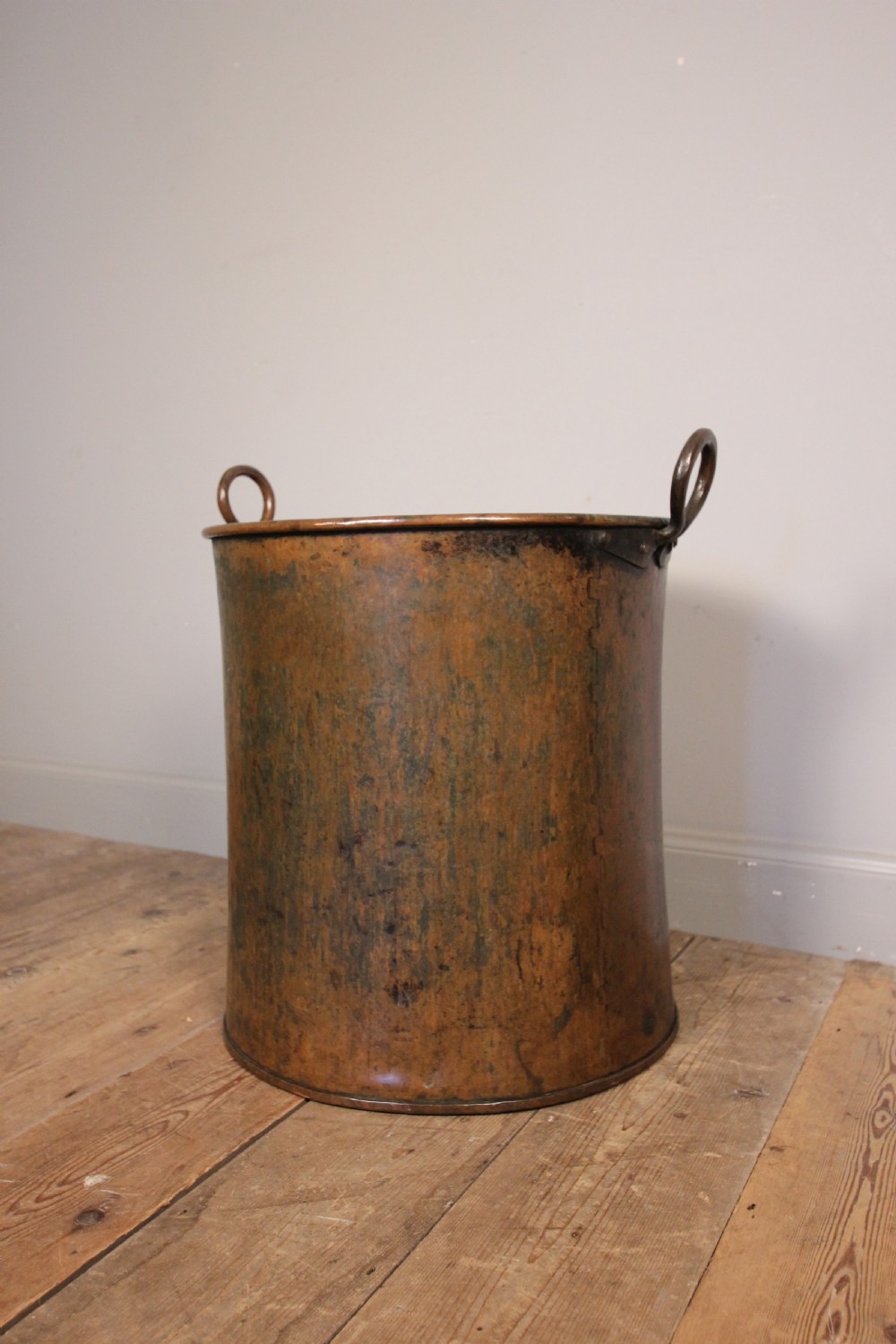 Large Copper Log Bin View II