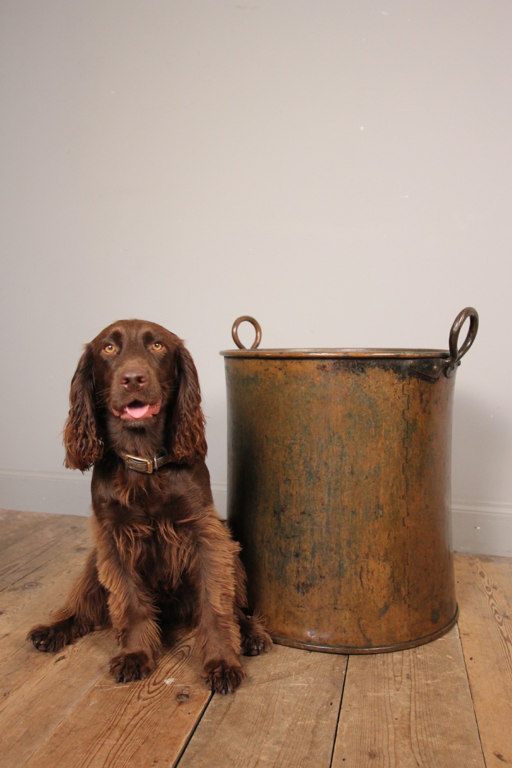 Large Copper Log Bin View III