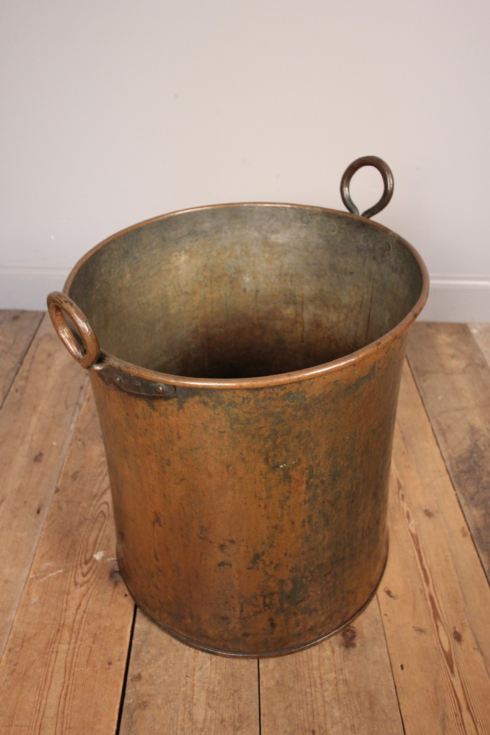 Large Copper Log Bin View IV
